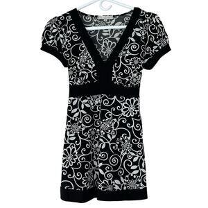 Vintage Moa Moa babydoll floral back tie empire 90s Y2K whimsigoth fairy goth S